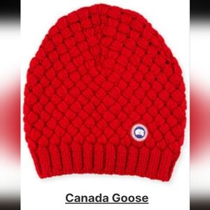 Canada Goose Vibrant Red Knit Hat